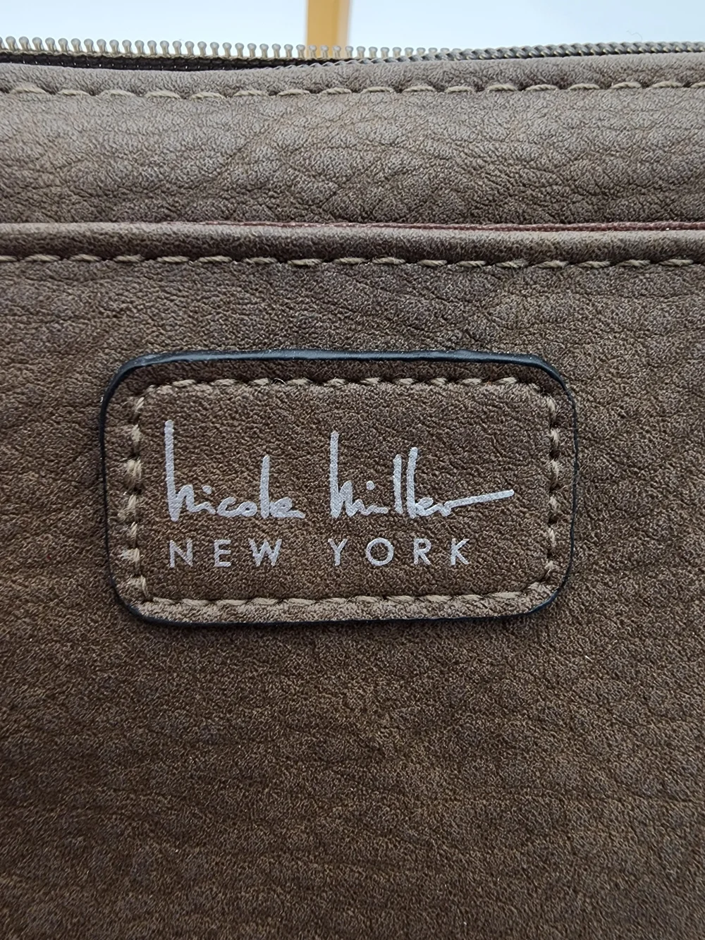 Nicole Miller New York Brown Men’s Crossbody Wallet